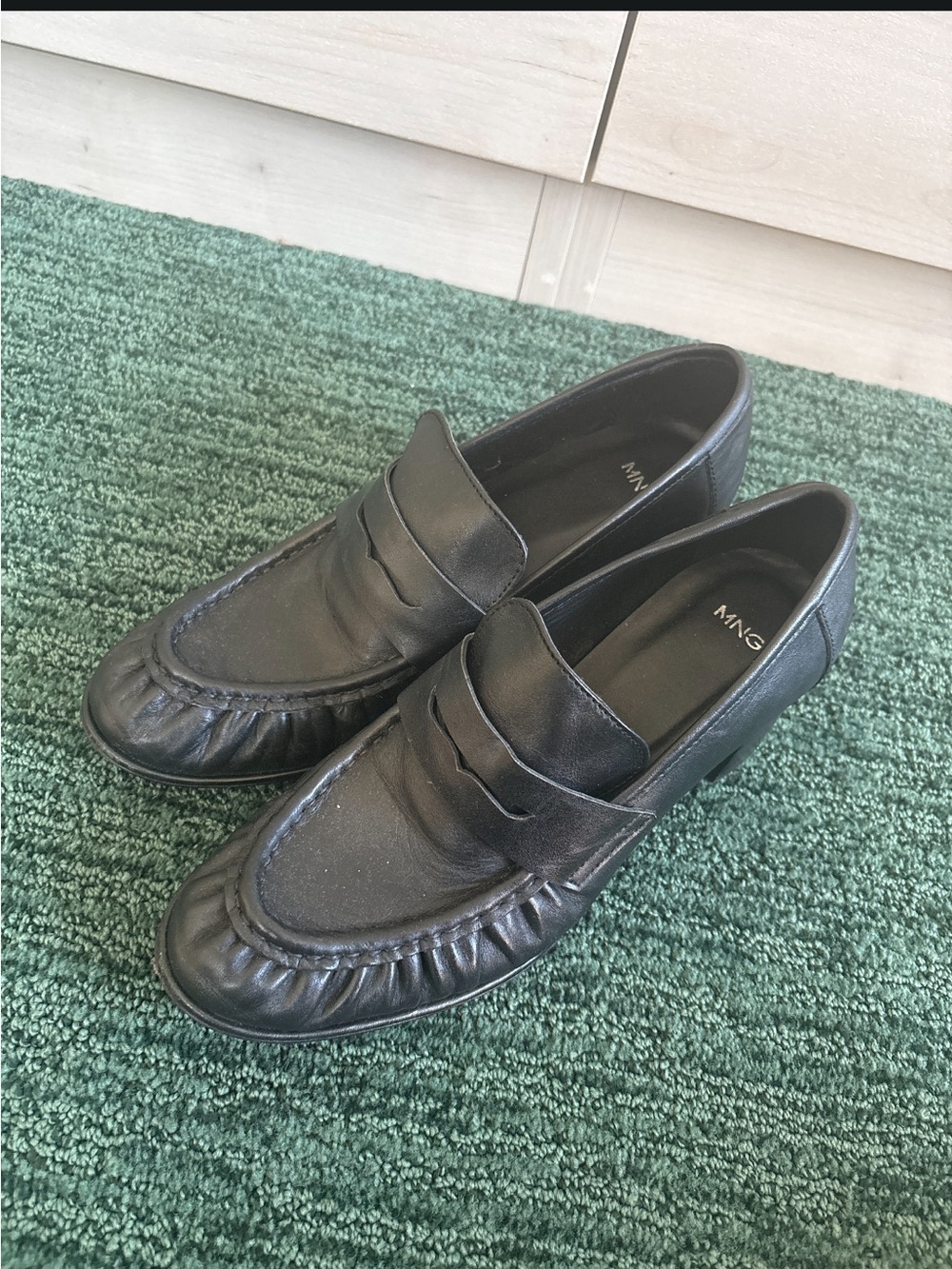 Mango Women’s Black Loafer Heels